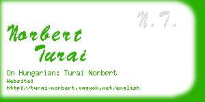 norbert turai business card